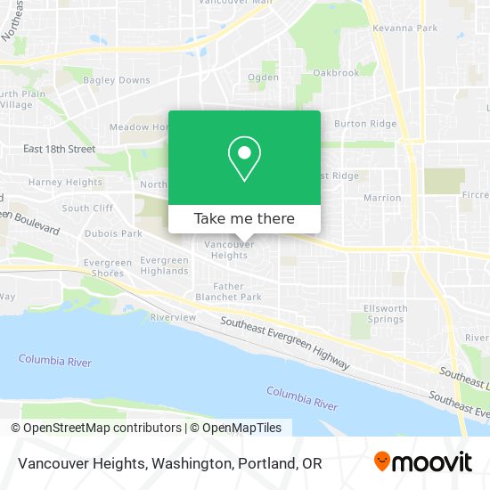 Vancouver Heights, Washington map