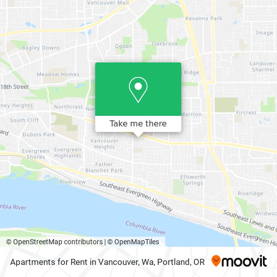 Mapa de Apartments for Rent in Vancouver, Wa