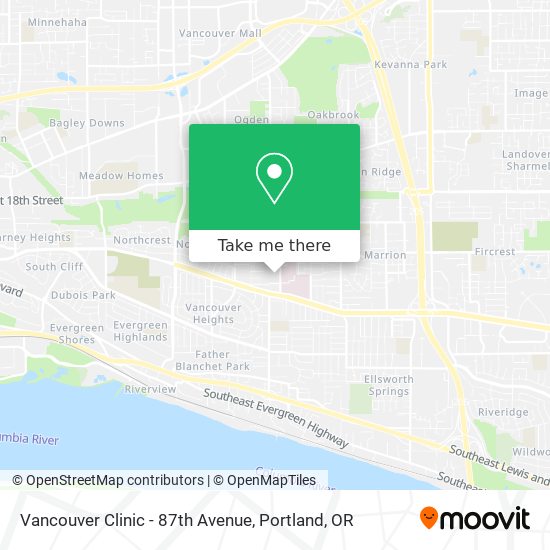 Mapa de Vancouver Clinic - 87th Avenue