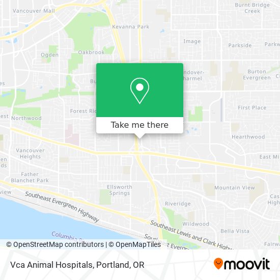 How to get to Vca Animal Hospitals in Vancouver by Bus or Light Rail?