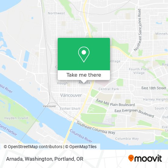 Arnada, Washington map