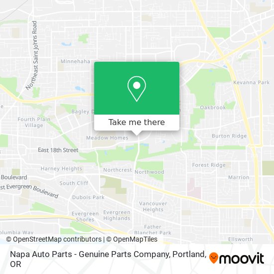 Mapa de Napa Auto Parts - Genuine Parts Company