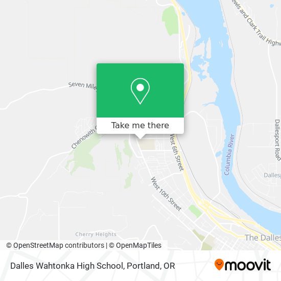 Dalles Wahtonka High School map