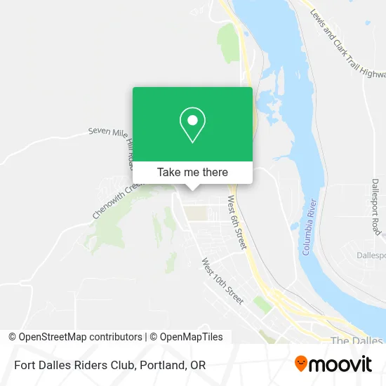Fort Dalles Riders Club map