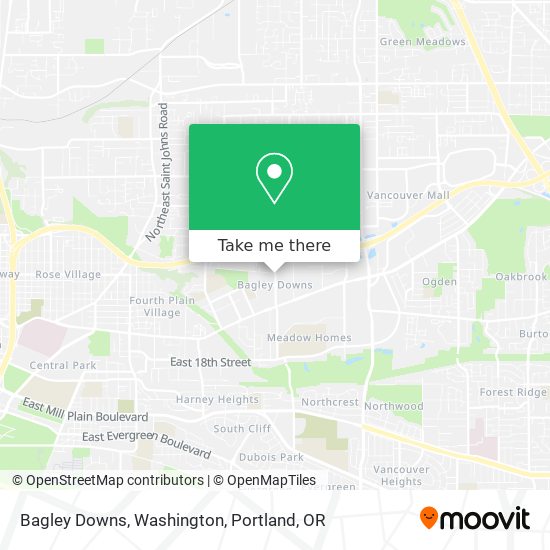 Bagley Downs, Washington map