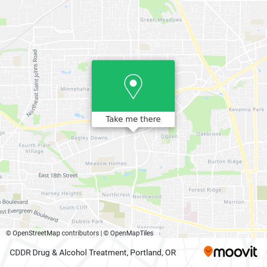 CDDR Drug & Alcohol Treatment map