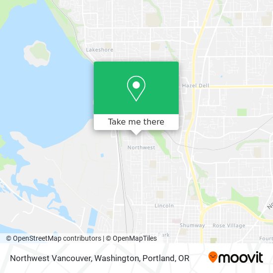 Northwest Vancouver, Washington map