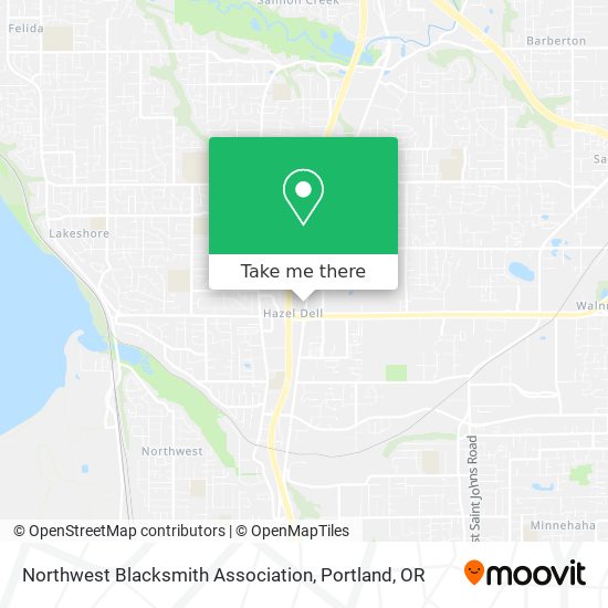 Mapa de Northwest Blacksmith Association