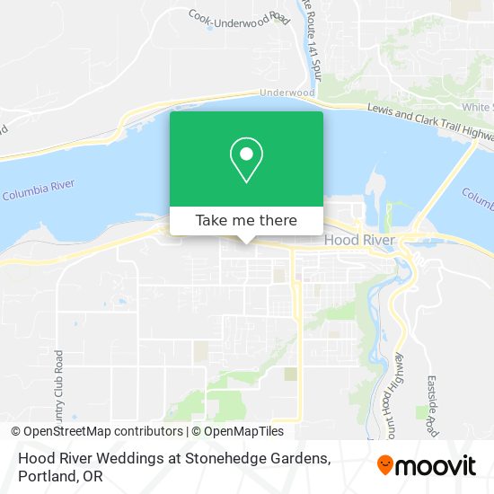 Mapa de Hood River Weddings at Stonehedge Gardens