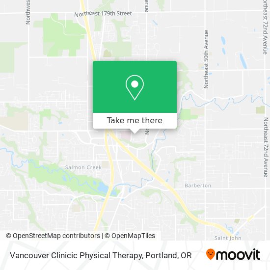 Vancouver Clinicic Physical Therapy map