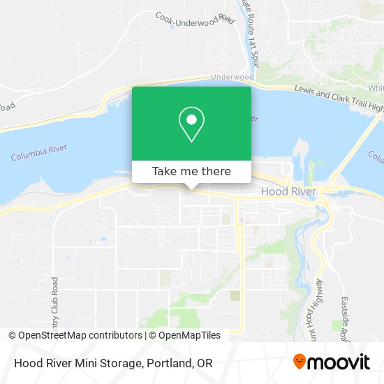 Hood River Mini Storage map