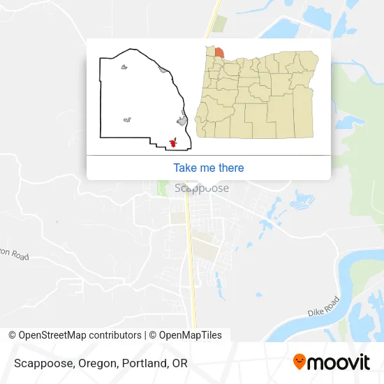 Scappoose, Oregon map