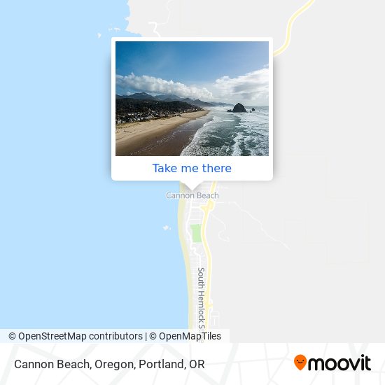 Cannon Beach, Oregon map