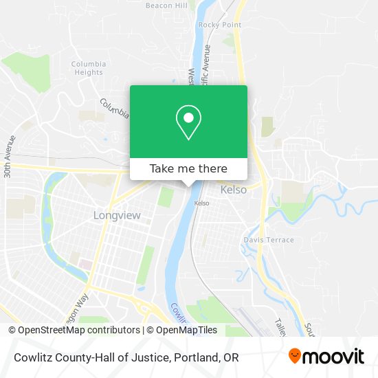 Cowlitz County-Hall of Justice map