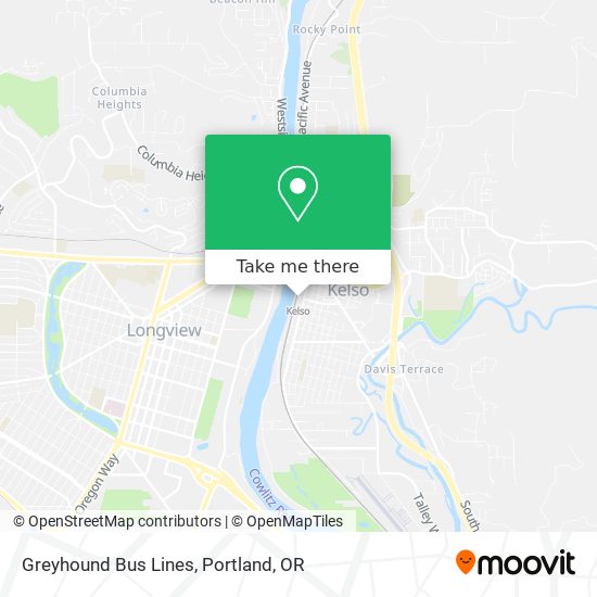 Greyhound Bus Lines map