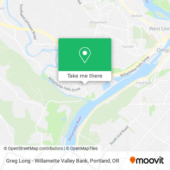 Mapa de Greg Long - Willamette Valley Bank