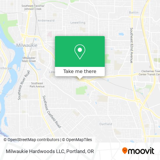 Mapa de Milwaukie Hardwoods LLC