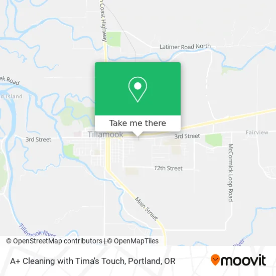 A+ Cleaning with Tima's Touch map