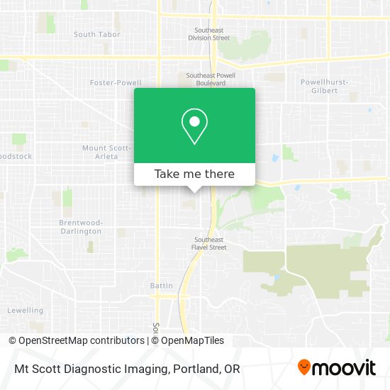 Mapa de Mt Scott Diagnostic Imaging