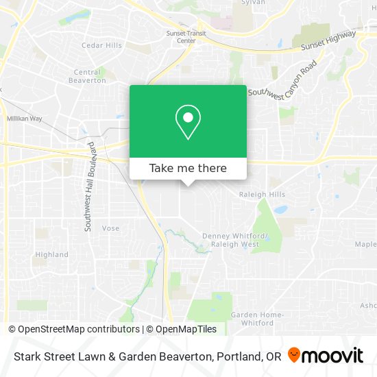 Mapa de Stark Street Lawn & Garden Beaverton