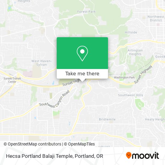 Mapa de Hecsa Portland Balaji Temple