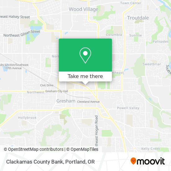 Mapa de Clackamas County Bank