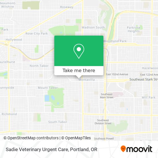 Mapa de Sadie Veterinary Urgent Care