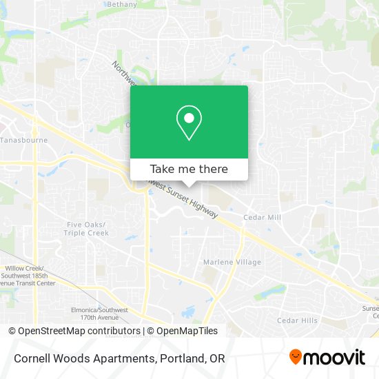 Cornell Woods Apartments map