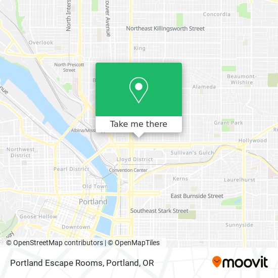 Mapa de Portland Escape Rooms