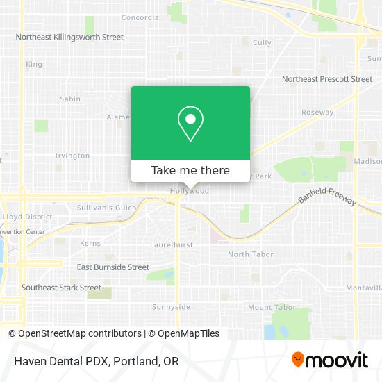 Mapa de Haven Dental PDX