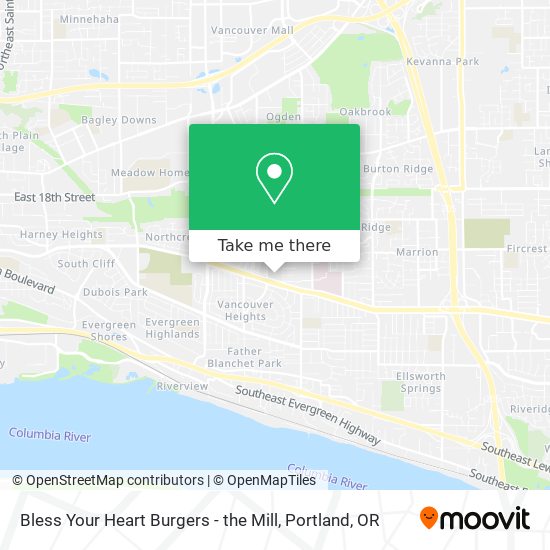 Mapa de Bless Your Heart Burgers - the Mill