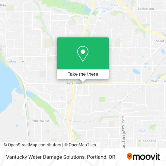 Vantucky Water Damage Solutions map