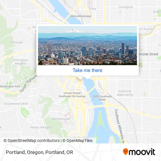 Portland, Oregon map