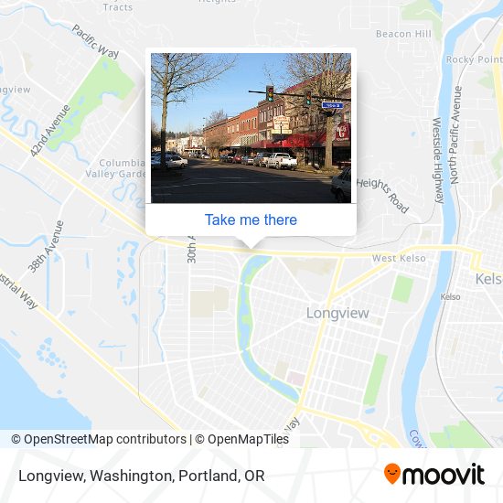 Mapa de Longview, Washington