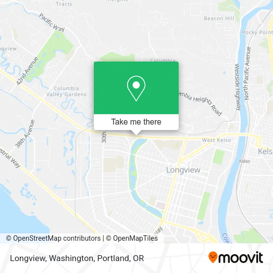 Longview, Washington map