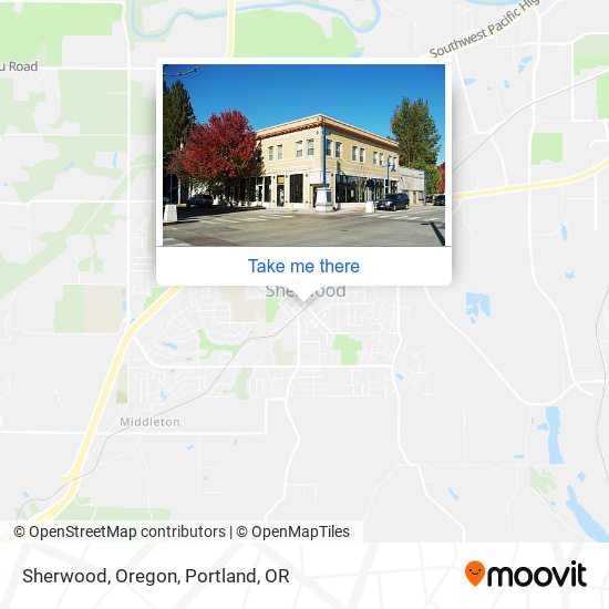 Sherwood, Oregon map