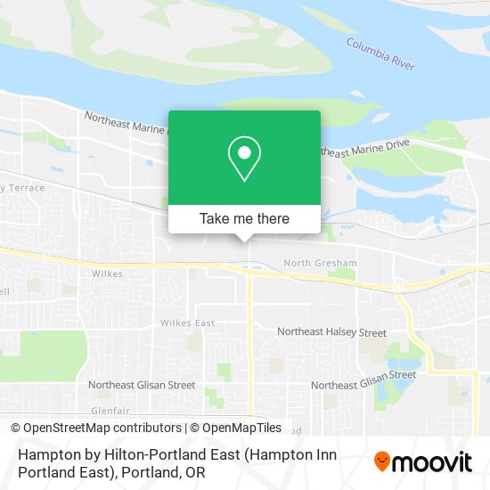 Hampton by Hilton-Portland East (Hampton Inn Portland East) map