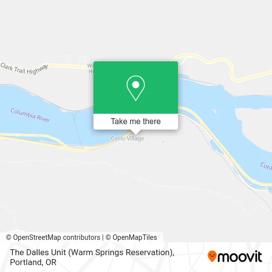 The Dalles Unit (Warm Springs Reservation) map