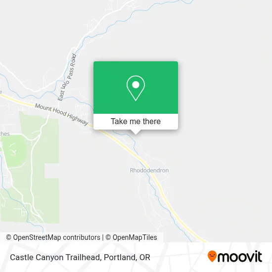 Castle Canyon Trailhead map