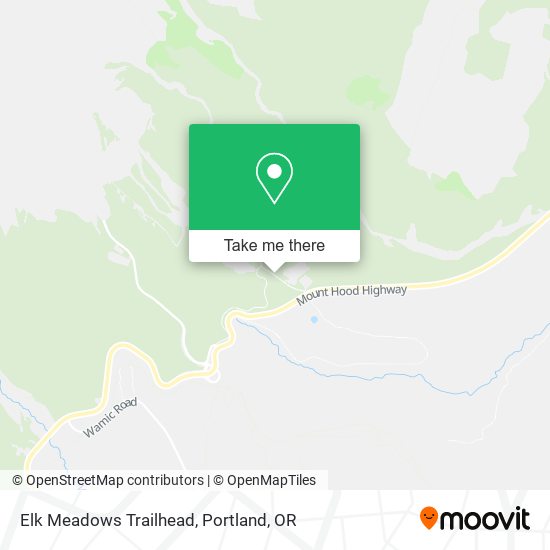Elk Meadows Trailhead map