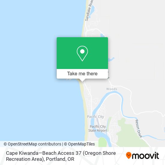 Cape Kiwanda—Beach Access 37 (Oregon Shore Recreation Area) map