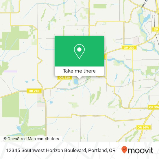 12345 Southwest Horizon Boulevard map