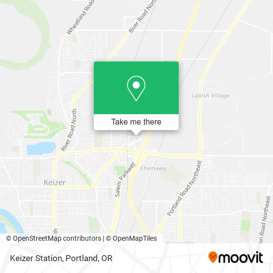 Keizer Station map