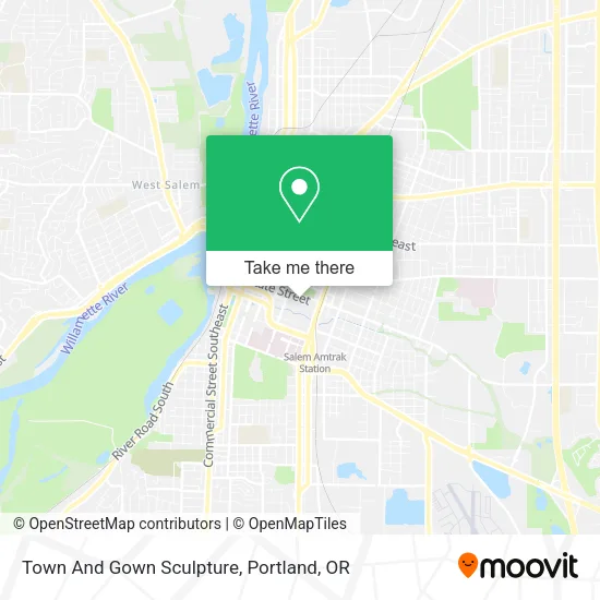Town And Gown Sculpture map