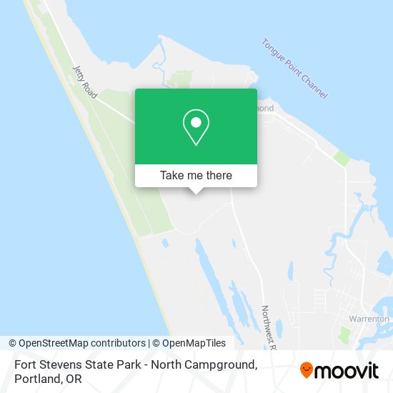 Fort Stevens State Park - North Campground map