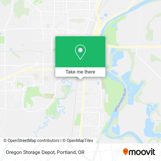 Oregon Storage Depot map