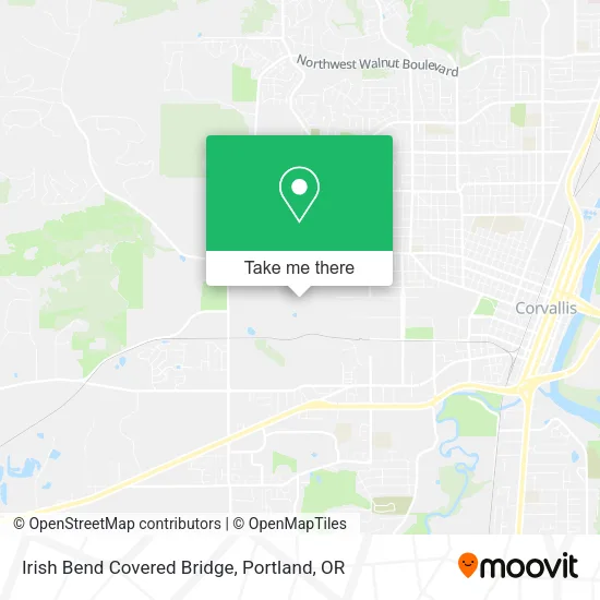 Irish Bend Covered Bridge map