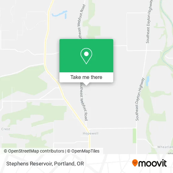 Stephens Reservoir map