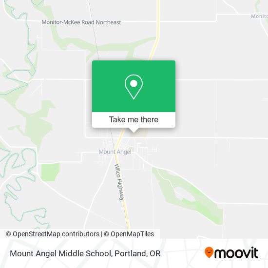 Mount Angel Middle School map