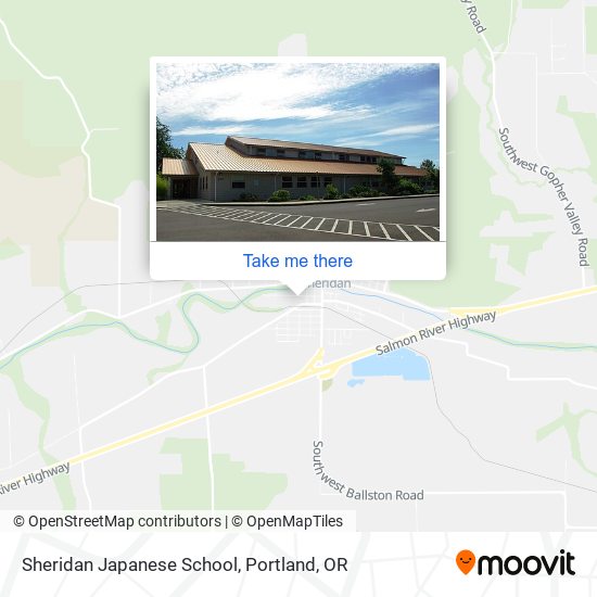 Sheridan Japanese School map